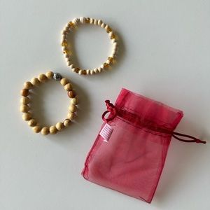Beaded Wood Bracelets With Travel Storage Drawstring Bag By Oriental Trading Co